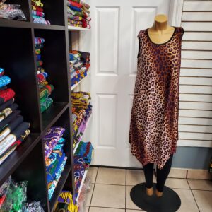Brown patterned dress