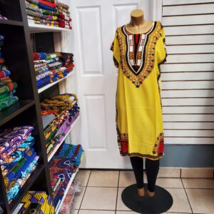 Yellow dashiki dress