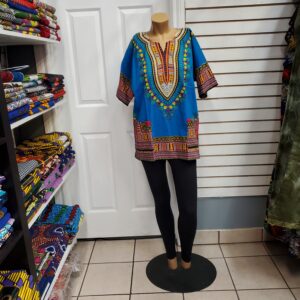 Blue dashiki dress