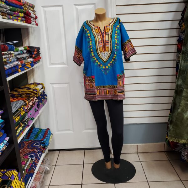 Blue dashiki dress