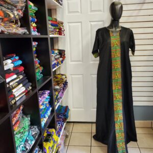Dark coloured gown