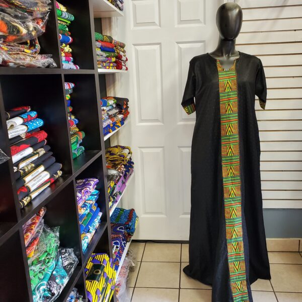 Dark coloured gown