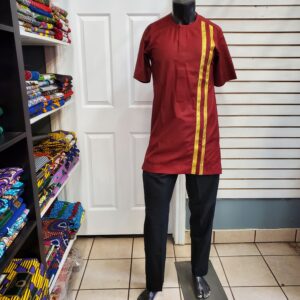Red and gold men's outfit