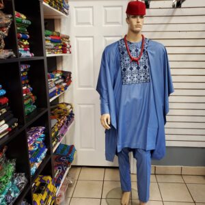 Blue men's agbada