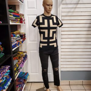 Black and white men's shirt