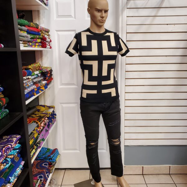 Black and white men's shirt