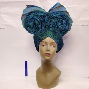 Blue gele headwrap