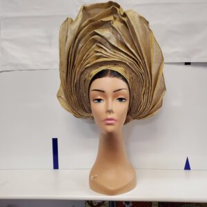 Gold colored head-gear
