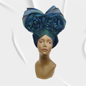 Blue gele headwrap